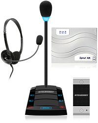 SX412 - Переговорное устройство дуплексной связи клиент-кассир с режимом «симплекс», гарнитурой и автоматической записью разговоров