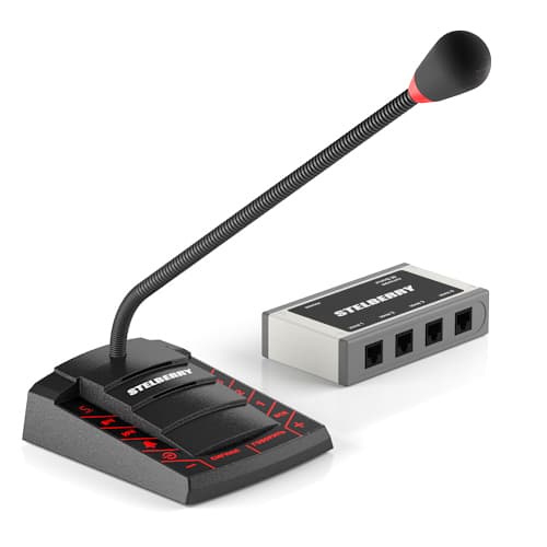 STELBERRY F742 - 4-зонный пульт громкого оповещения на 180 Ватт