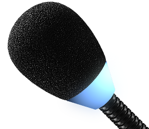 Микрофон с подсветкой и ветровой защитой
