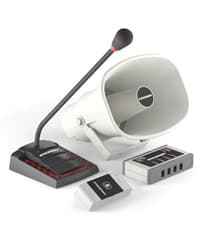 S645 - Комплект 1+4-канального переговорного устройства для АЗС класса «КЛИЕНТ-КАССИР» с функциями диспетчерской связи, системой громкого оповещения и режимом «СИМПЛЕКС»