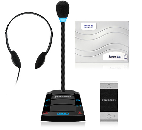 SX411 - Переговорное устройство клиент-кассир с режимом «симплекс», наушниками и системой регистрации разговоров