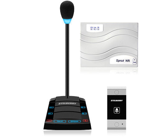 SX520 - Переговорное устройство клиент-кассир с режимом «симплекс», вызовом кассира, выходом для системы речевого оповещения и регистратором разговоров